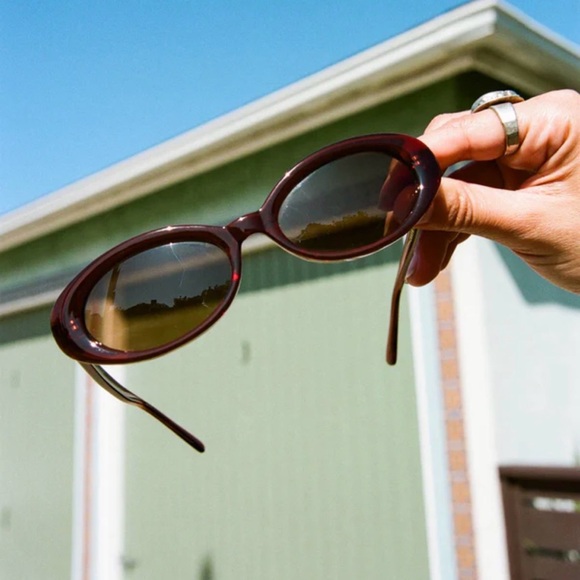 Crap Eyewear Accessories - Crap Eyewear Brown Sandstone Oval Sunglasses